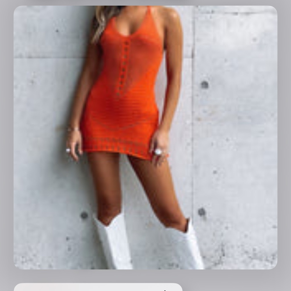 White Fox Sweet Paradise Mini Dress Orange